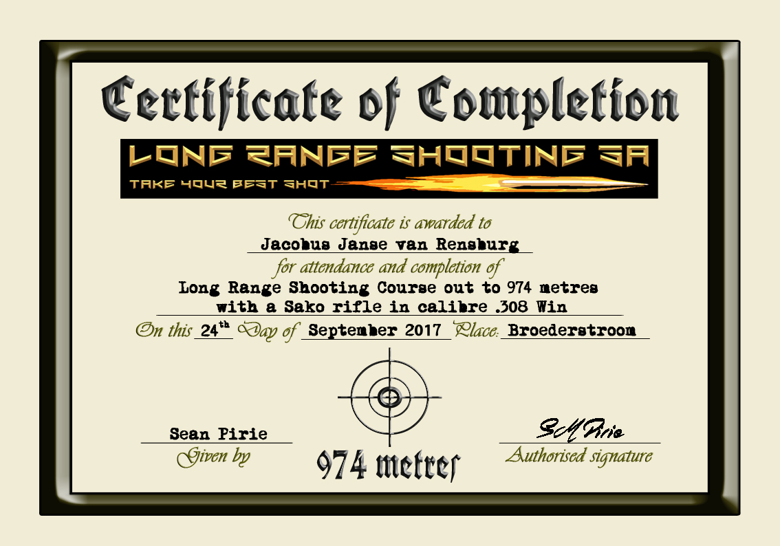 Natshoot Long Distance Shooting Course